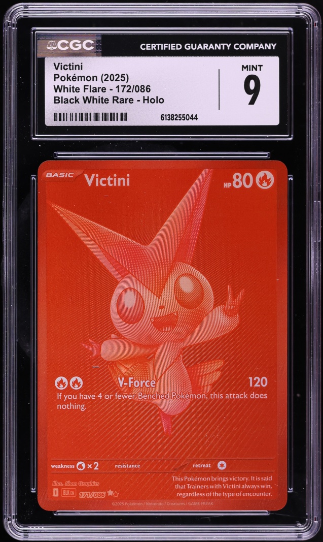 2025 Pokemon Scarlet & Violet White Flare BWR Victini #172 CGC 9 MINT