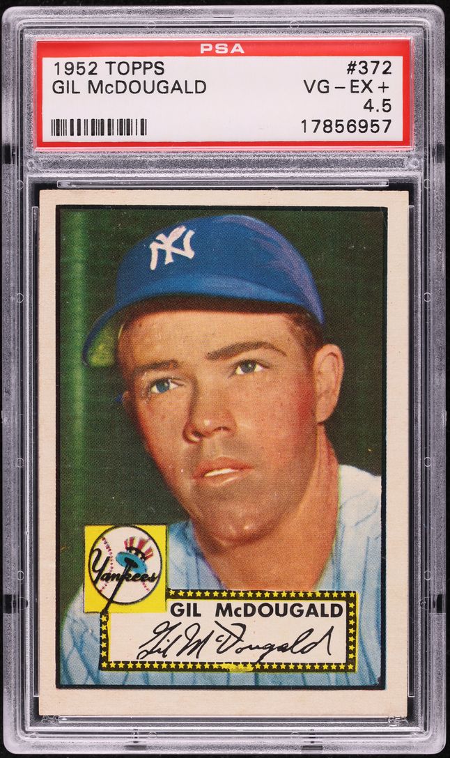 1952 Topps Gil McDougald ROOKIE #372 PSA 4.5 VGEX+