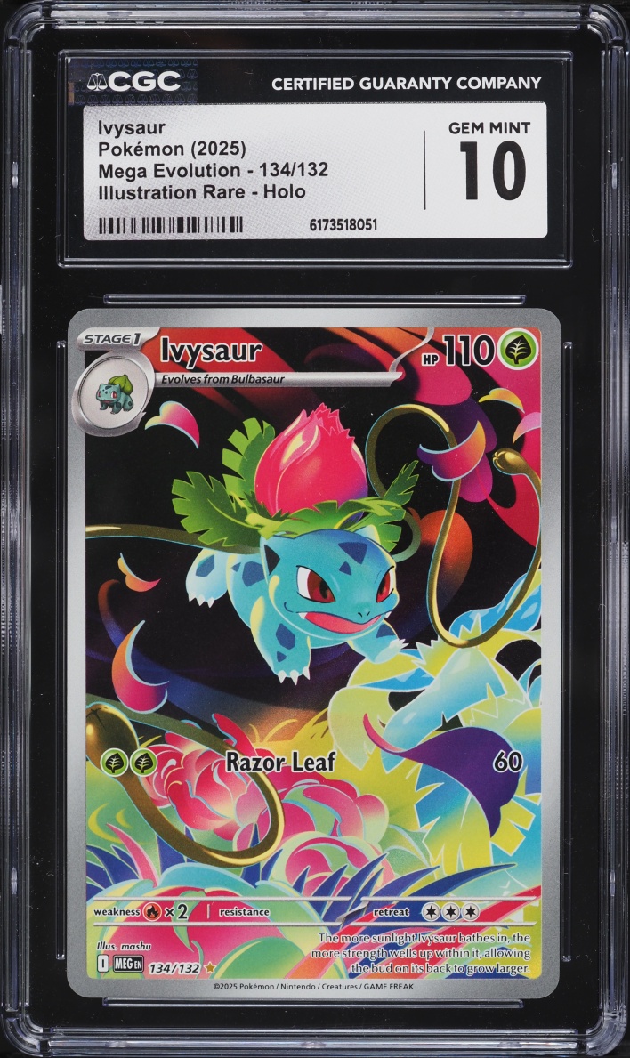2025 Pokemon Mega Evolution IR Ivysaur #134 CGC 10 GEM MINT