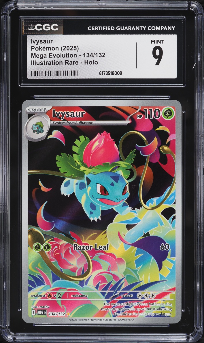 2025 Pokemon Mega Evolution IR Ivysaur #134 CGC 9 MINT