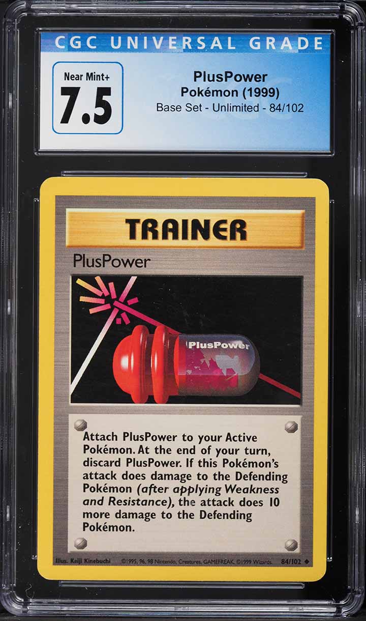 1999 Pokemon Base Set PlusPower #84 CGC 7.5 NRMT+