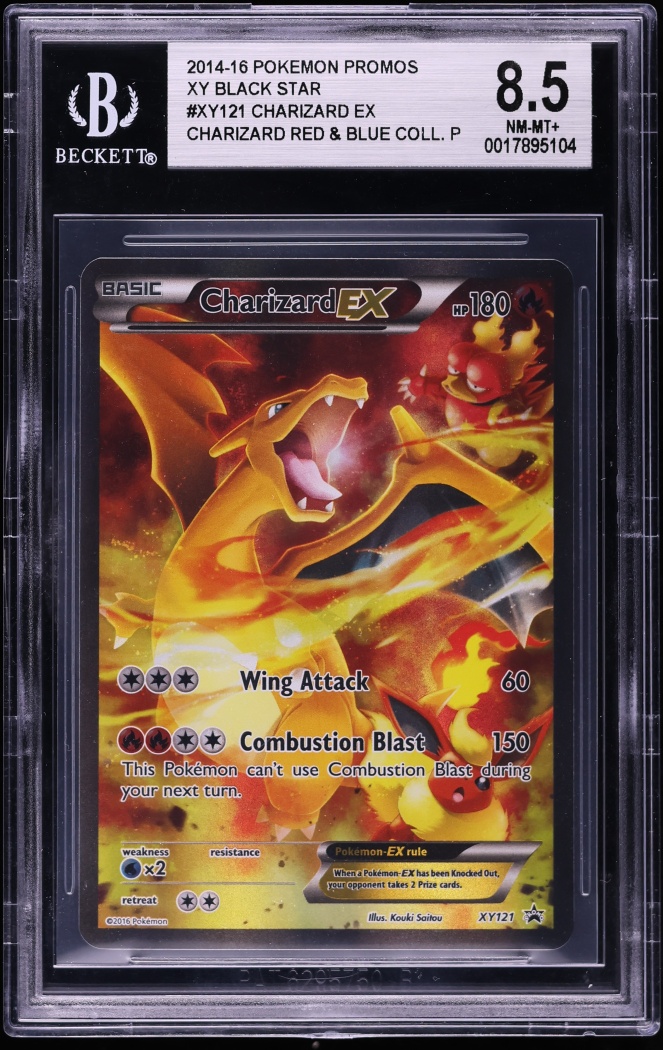 2016 Pokemon XY Promo Red & Blue Collection Charizard EX #XY121 BGS 8.5 NM-MT+