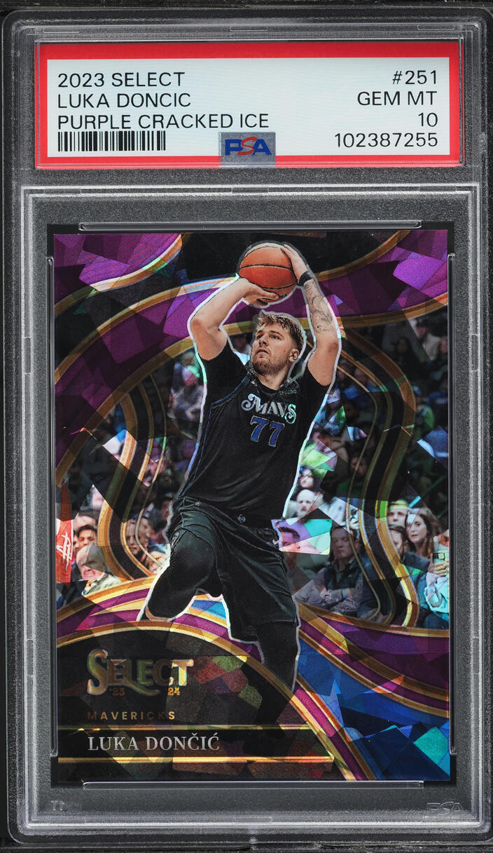2023 Select Courtside Purple Cracked Ice Luka Doncic /99 #251 PSA 10 GEM MINT