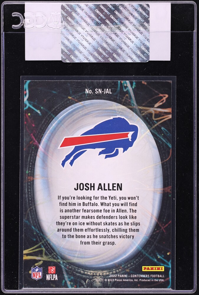 2022 Panini Contenders Supernatural Josh Allen #SN-JAL CGC AUTH