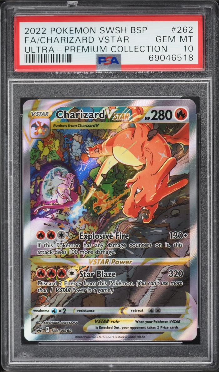 2022 Pokemon Sword & Shield Promo Ultra Premium Full Art Charizard VSTAR #262 PSA 10 GEM MINT