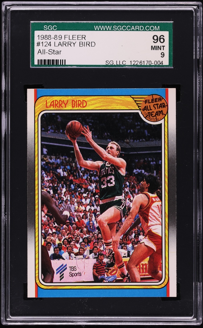 1988 Fleer Basketball Larry Bird ALL-STAR #124 SGC 9 MINT