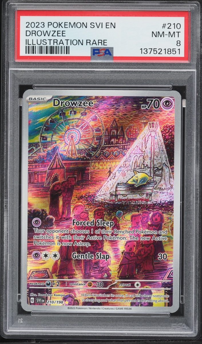 2023 Pokemon Scarlet & Violet IR Drowzee #210 PSA 8 NM-MT