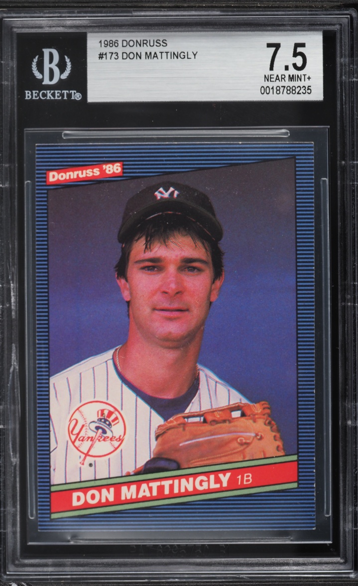 1986 Donruss Don Mattingly #173 BGS 7.5 NRMT+