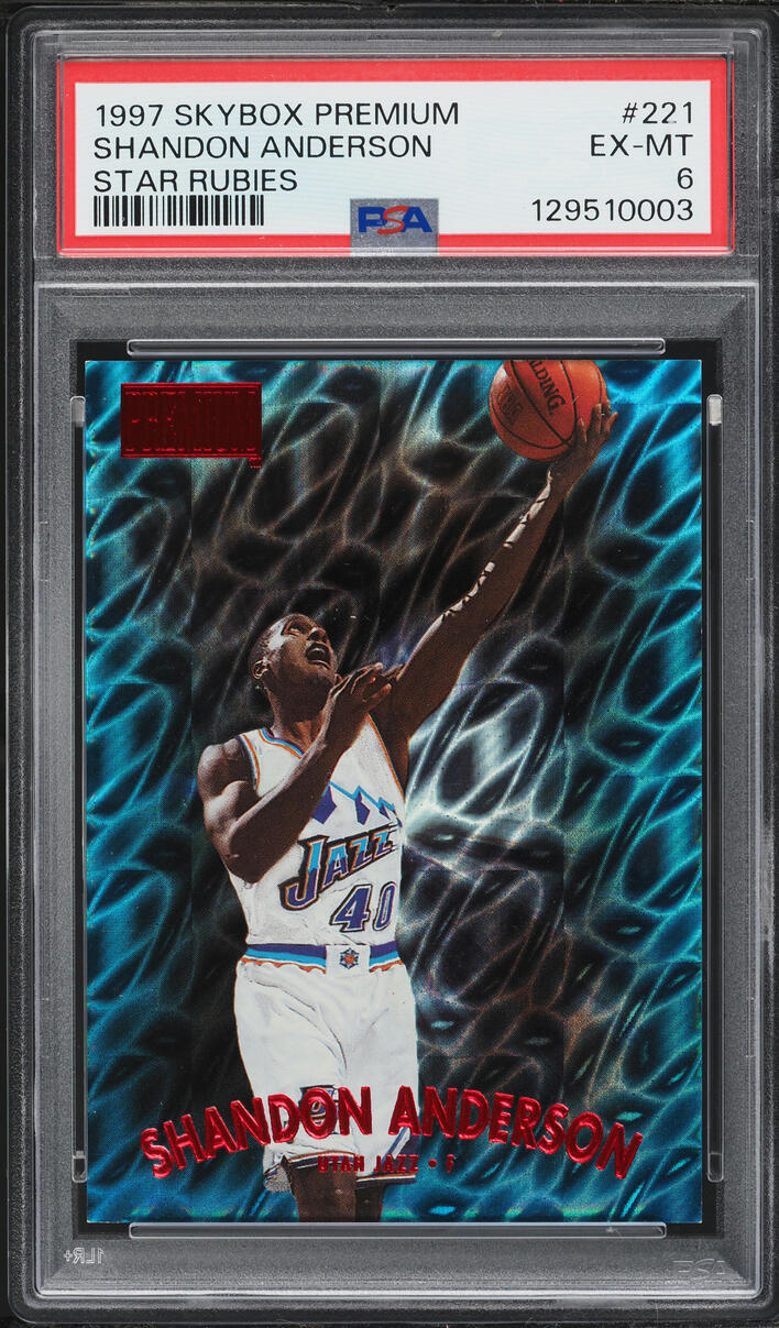 1997 Skybox Premium Star Rubies Shandon Anderson /50 #221 PSA 6 EXMT
