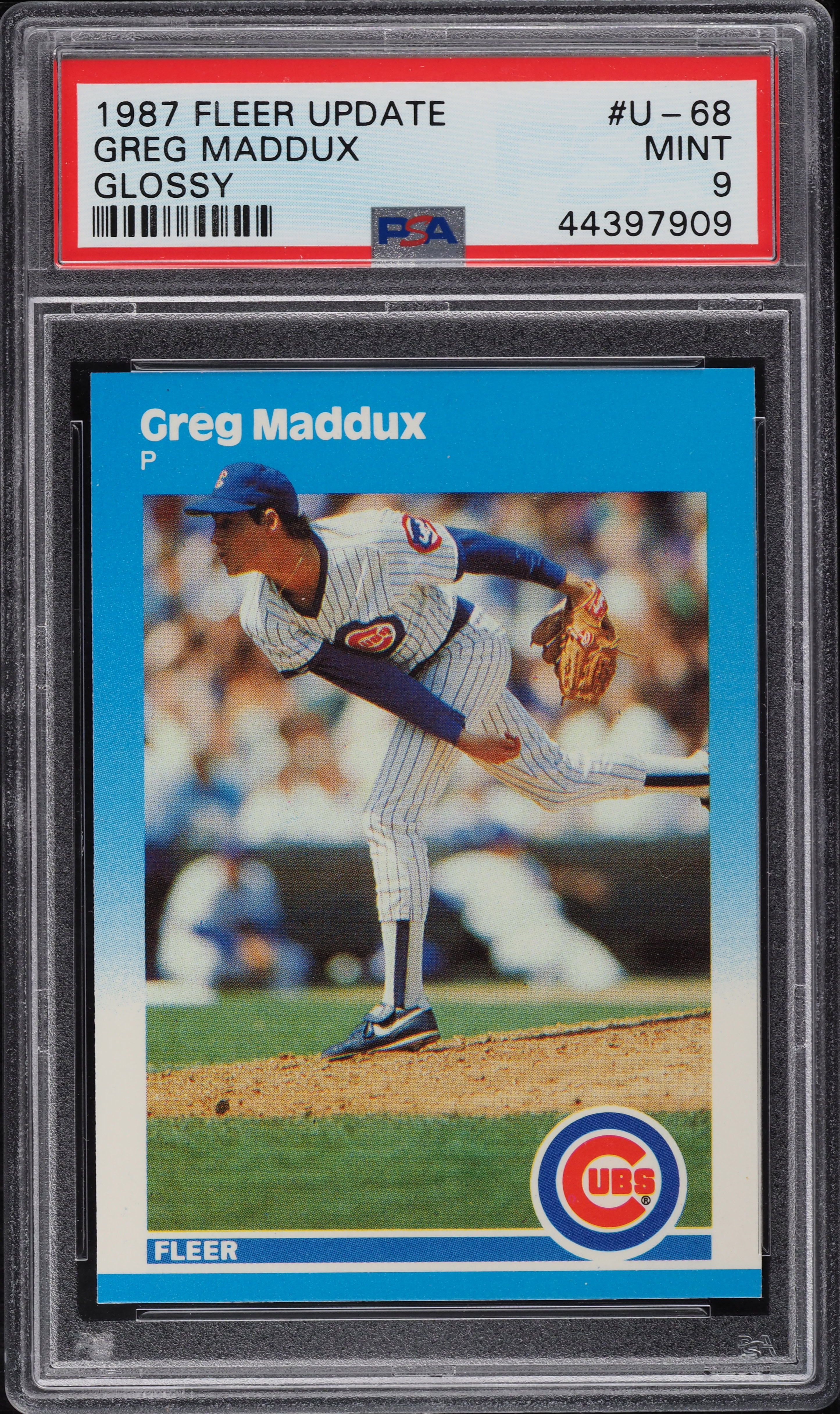 1987 Fleer Update Glossy Greg Maddux ROOKIE #U-68 PSA 9 MINT