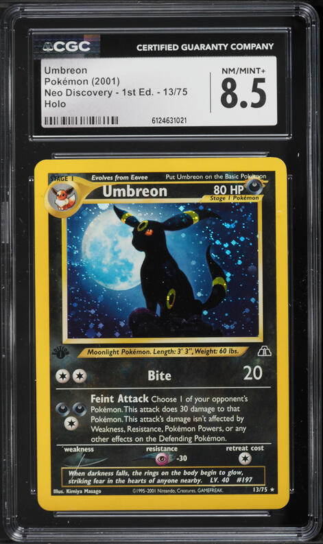 2000 Pokemon Japanese Crossing The Ruins Holo Umbreon #197 PSA 8