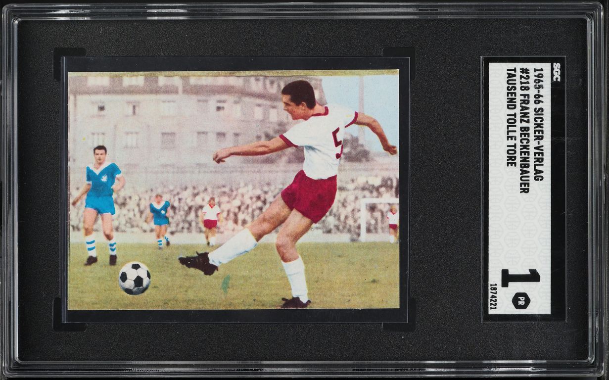 1965 Sicker-Verlag Tausend Tolle Tore Franz Beckenbauer ROOKIE #218 SGC 1 PR