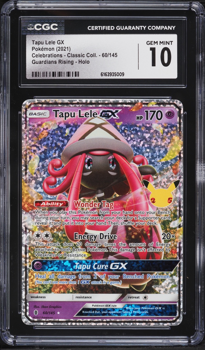 2021 Pokemon SWSH Celebrations Classic Collection Holo Tapu Lele Gx #60 CGC 10 GEM MINT