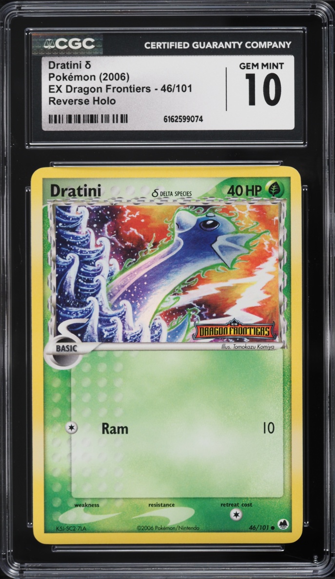2006 Pokemon EX Dragon Frontiers Reverse Holo Dratini #46 CGC 10 GEM MINT