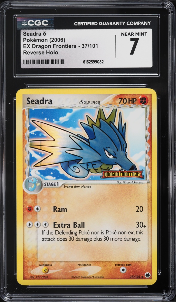 2006 Pokemon EX Dragon Frontiers Reverse Holo Seadra #37 CGC 7 NRMT