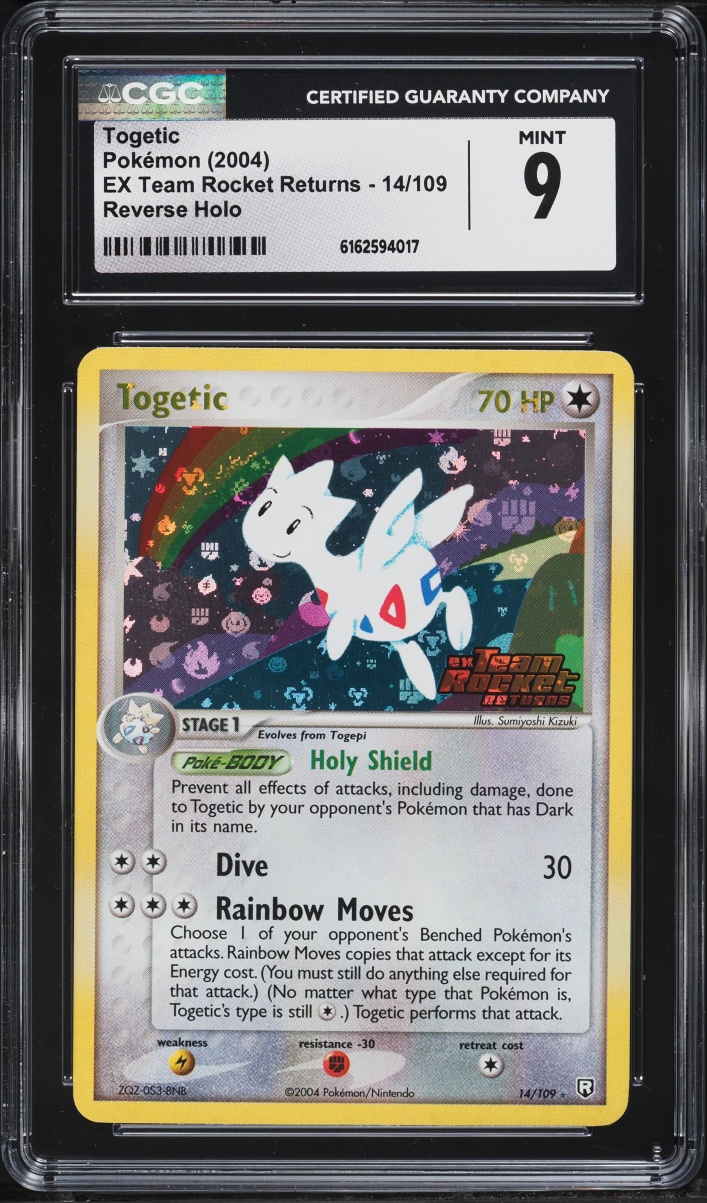 2004 Pokemon EX Team Rocket Returns Reverse Holo Togetic #14 CGC 9 MINT