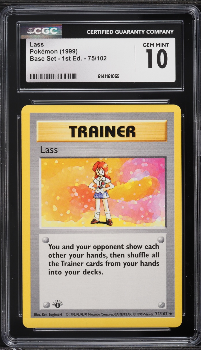 1999 Pokemon Base Set Shadowless 1st Edition Lass #75 CGC 10 GEM MINT