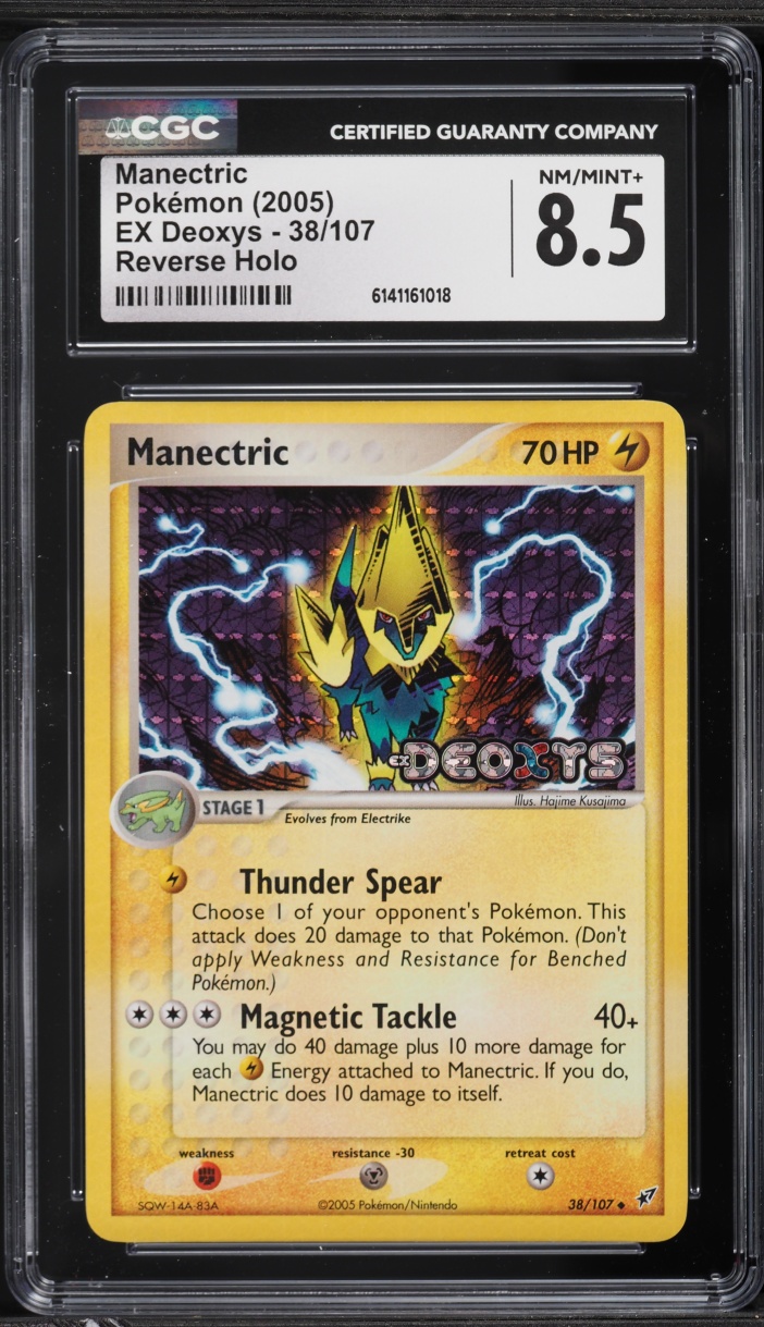 2005 Pokemon EX Deoxys Reverse Holo Manectric #38 CGC 8.5 NM-MT+