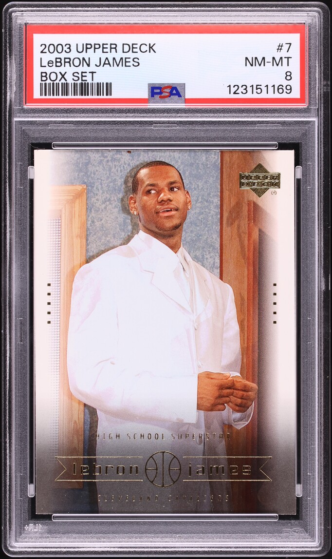 2003 Upper Deck Box Set LeBron James ROOKIE #7 PSA 8 NM-MT