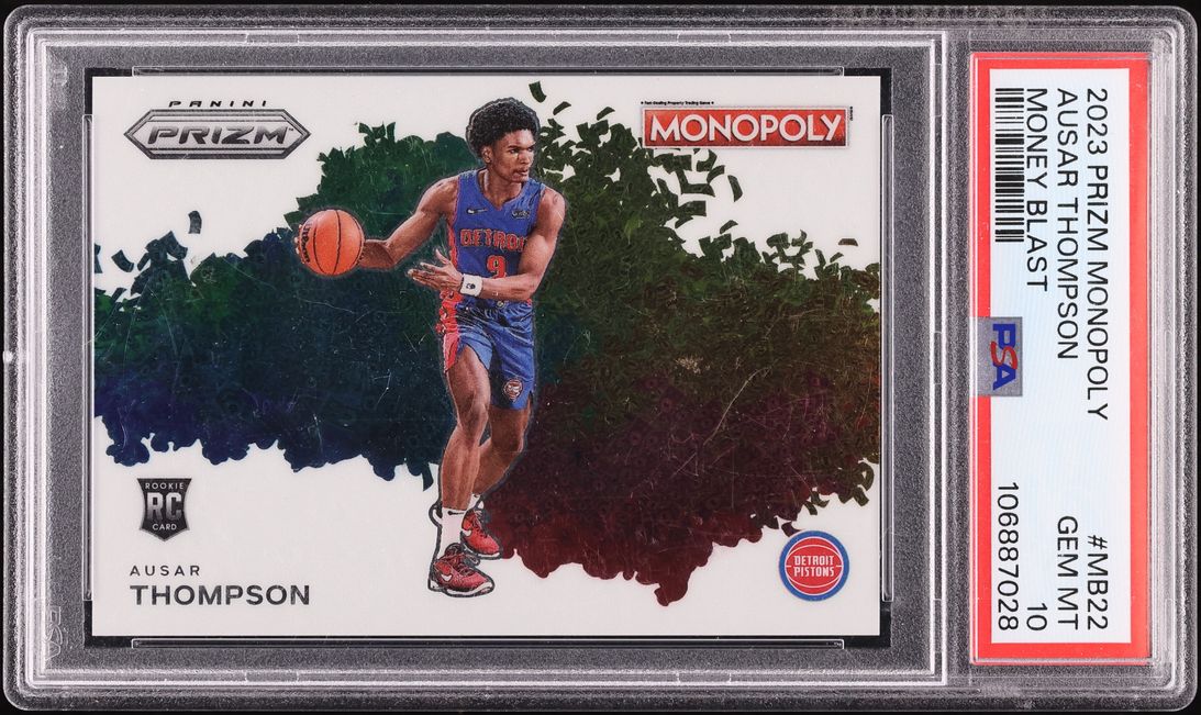 2023 Panini Prizm Monopoly Money Blast Ausar Thompson ROOKIE #MB22 PSA 10 GEM MINT