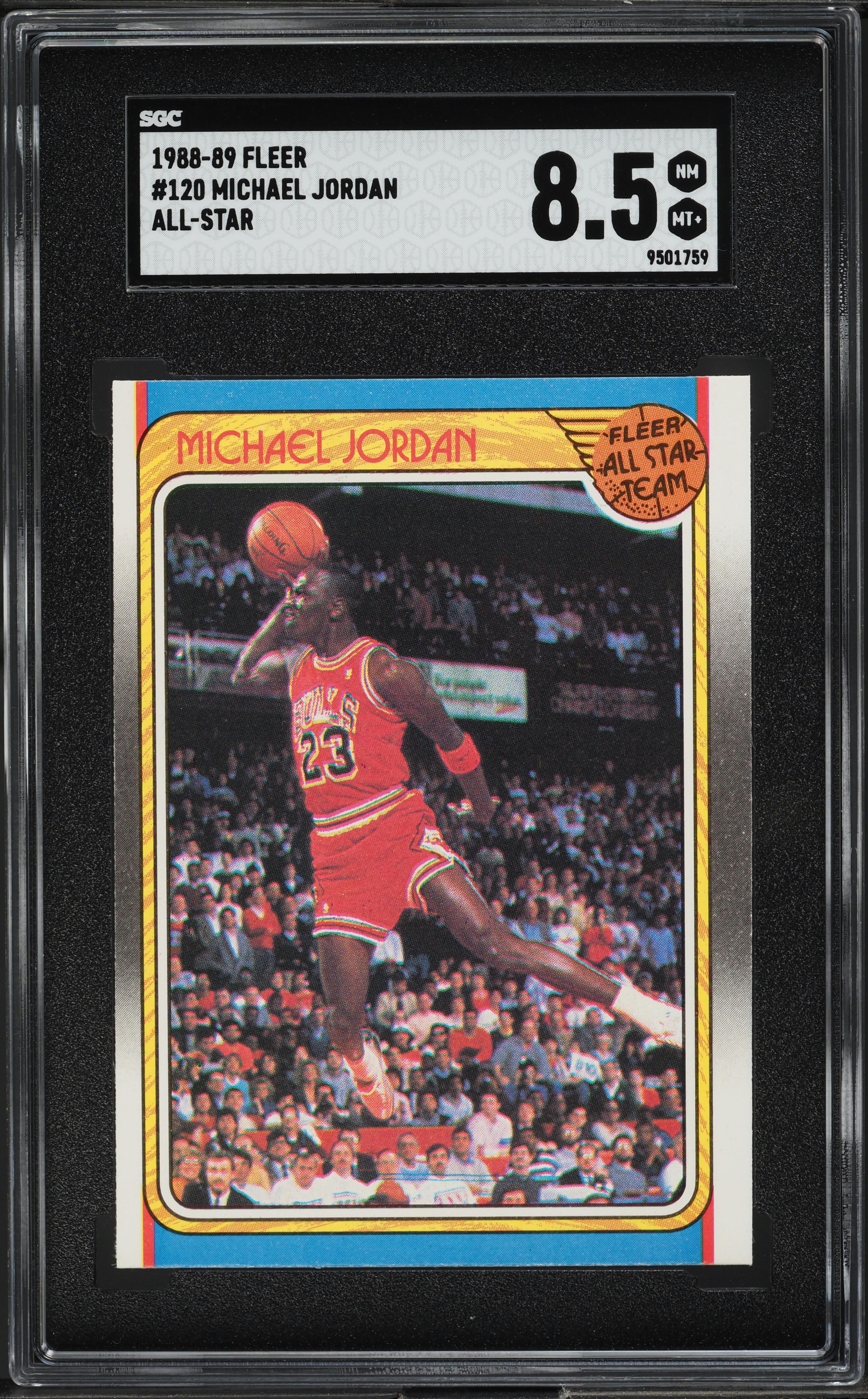 1988-89 Fleer Michael Jordan #120 ジョーダン 1988/1989 Michael Jordan Fleer Bulls All Star Card #120