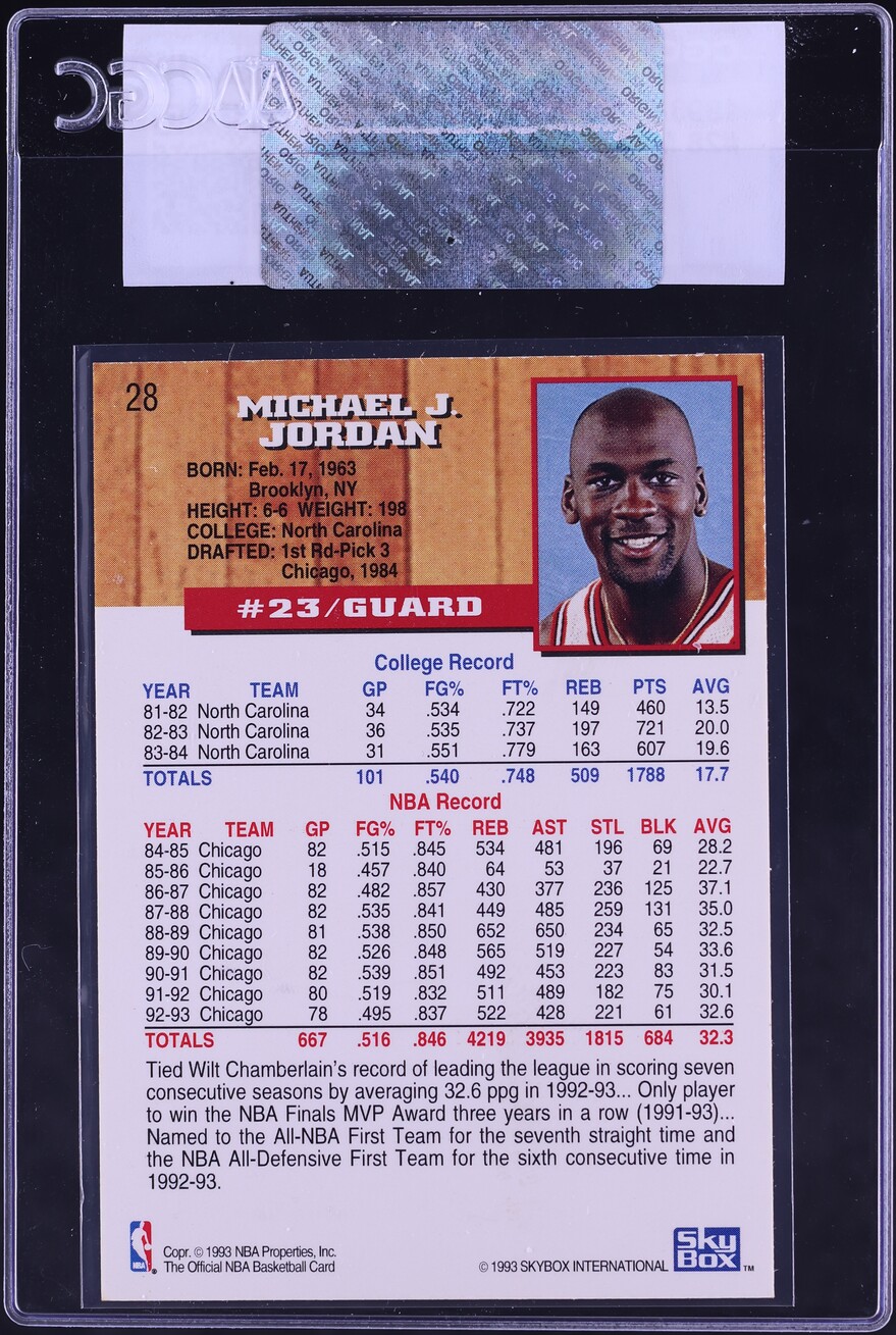 1993 Hoops Michael Jordan #28 CGC AUTH