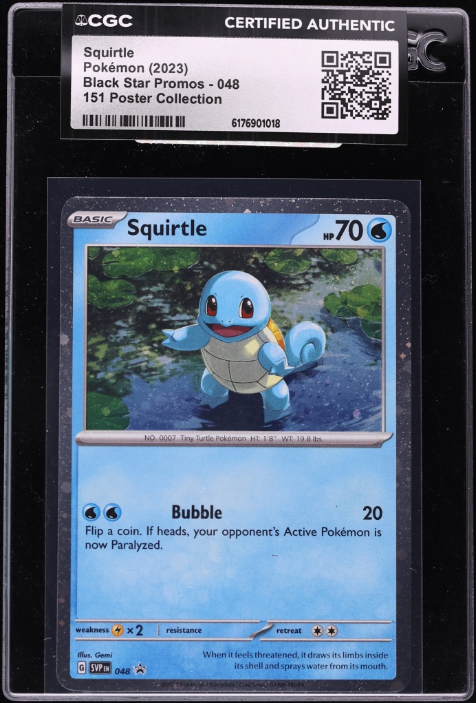 2023 Pokemon Scarlet & Violet Black Star Promo 151 Poster Collection Squirtle #48 CGC AUTH