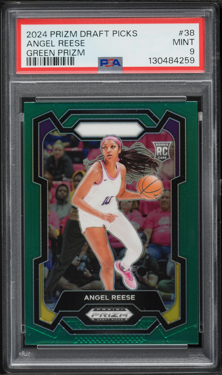 2024 Panini Prizm Draft Picks Green Angel Reese ROOKIE #38 PSA 9 MINT