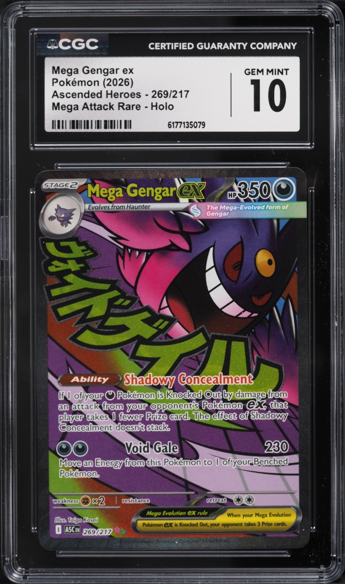 2026 Pokemon Mega Evolution Ascended Heroes MA Mega Gengar EX #269 CGC 10 GEM MINT
