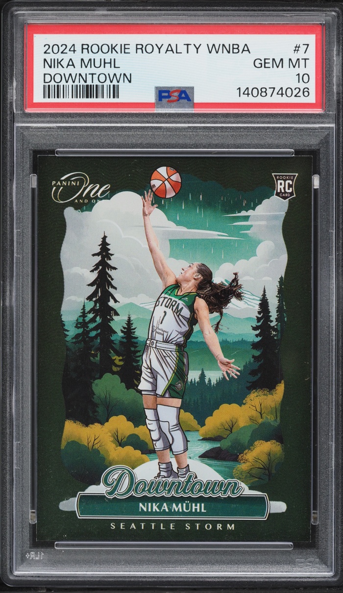 2024 Panini One And One Royalty WNBA Downtown Nika Muhl ROOKIE #7 PSA 10 GEM MINT