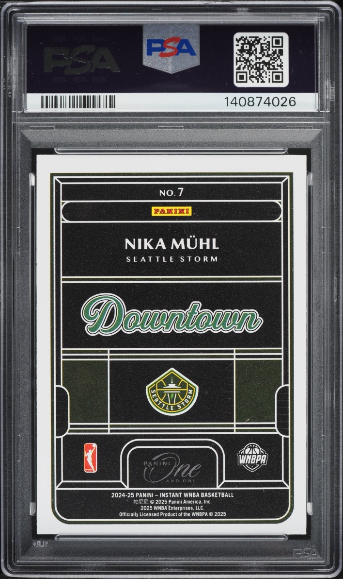 2024 Panini One And One Royalty WNBA Downtown Nika Muhl ROOKIE #7 PSA 10 GEM MINT