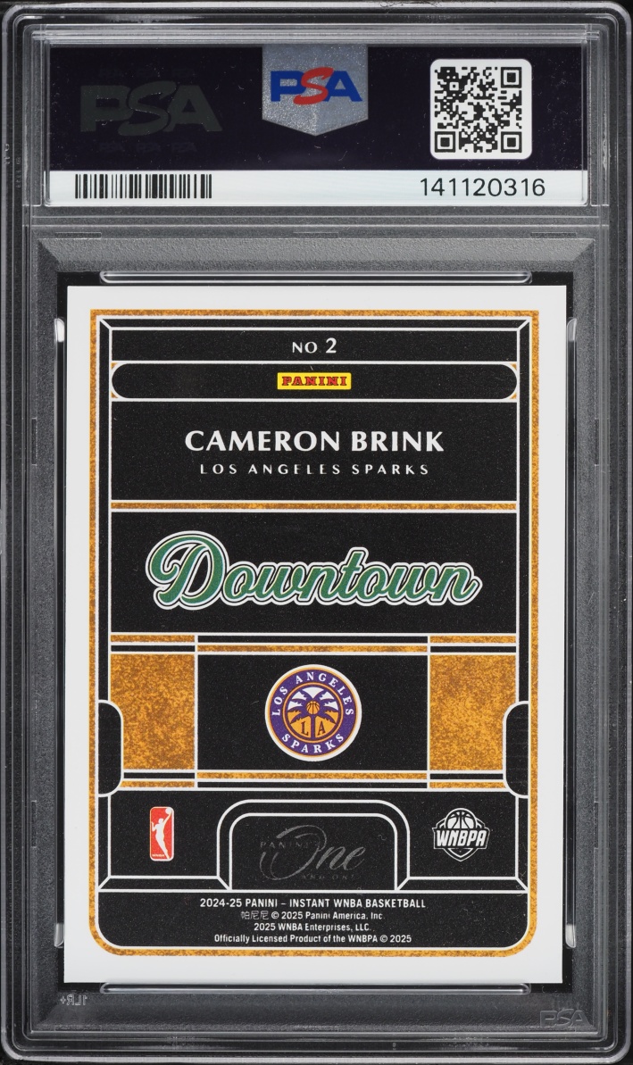 2024 Panini One And One Royalty WNBA Downtown Cameron Brink ROOKIE #2 PSA 10 GEM MINT