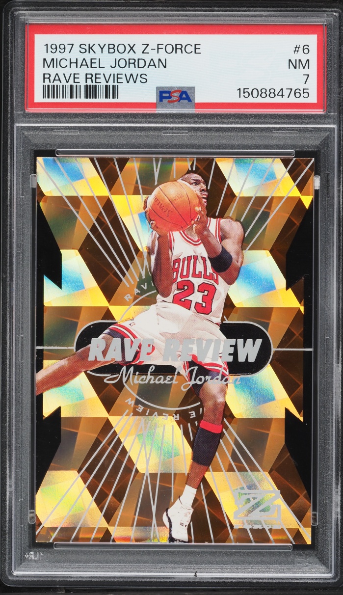 1997 Skybox Z-Force Rave Reviews Michael Jordan #6 PSA 7 NRMT
