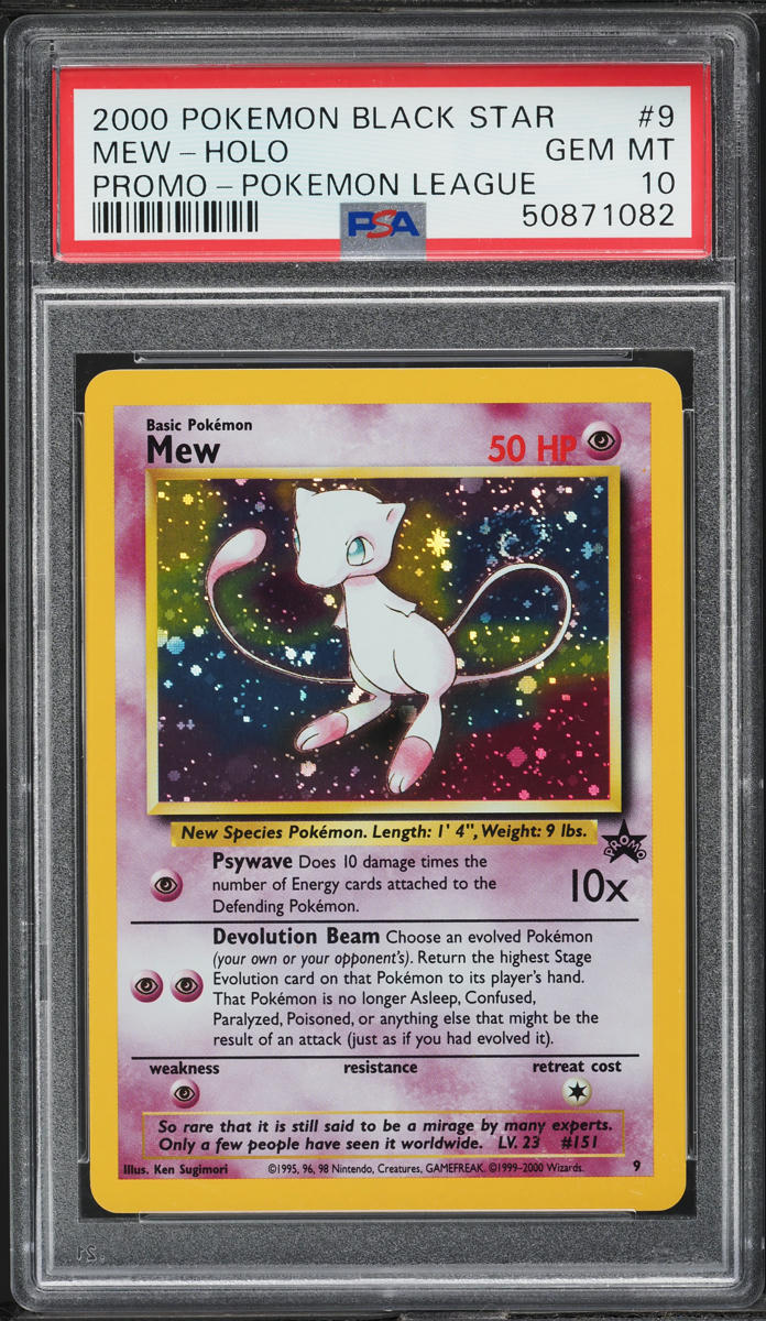 2000 Pokemon League Black Star Promo Holo Mew #9 PSA 10 GEM MINT