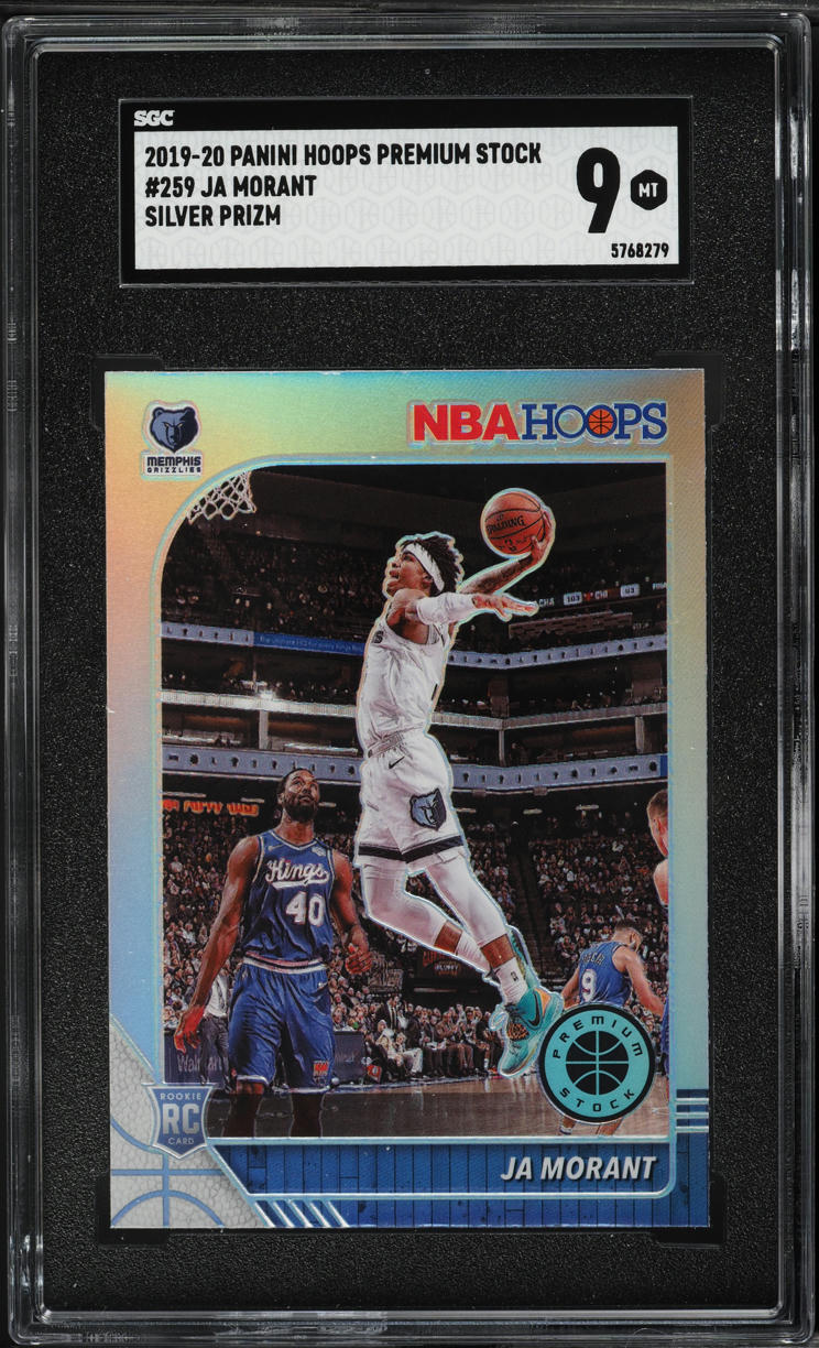2019 Hoops Premium Stock Silver Prizm Ja Morant ROOKIE #259 SGC 9 MINT