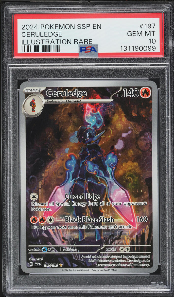 2024 Pokemon Scarlet & Violet Surging Sparks IR Ceruledge #197 PSA 10 GEM MINT