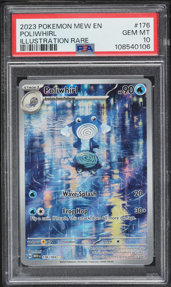 2023 Pokemon Scarlet & Violet 151 IR Poliwhirl #176 PSA 10 GEM MINT