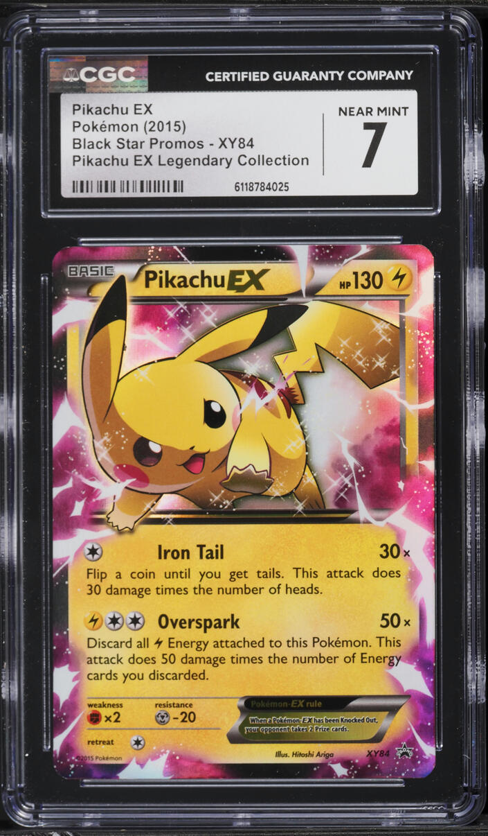 2015 Pokemon XY Promo Legendary Collection Pikachu EX #XY84 CGC 7 NRMT