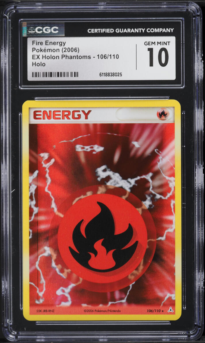 2006 Pokemon EX Holon Phantoms Holo Fire Energy #106 CGC 10 GEM MINT