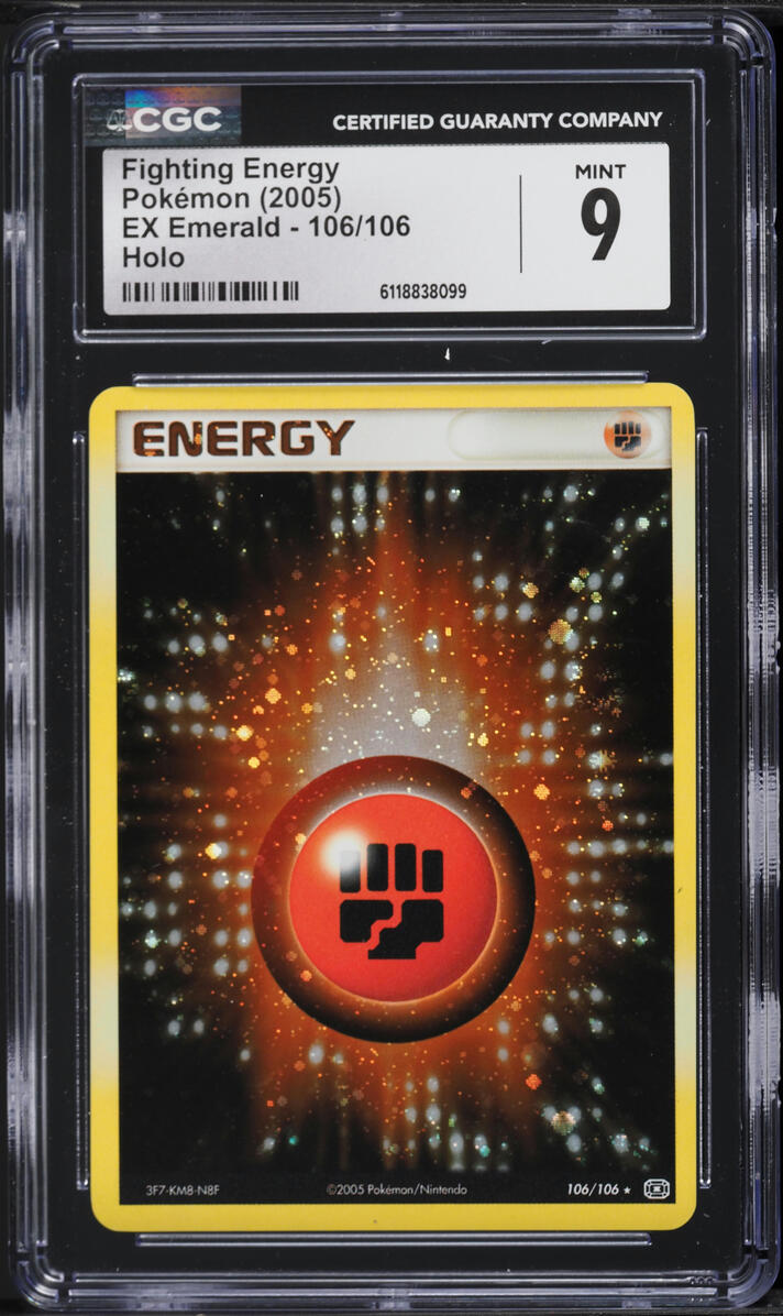 2005 Pokemon EX Emerald Holo Fighting Energy #106 CGC 9 MINT