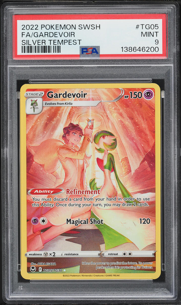 2022 Pokemon Sword & Shield Silver Tempest CHR Gardevoir #TG05 PSA 9 MINT