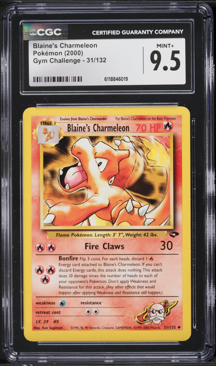 2000 Pokemon Gym Challenge Blaine's Charmeleon #31 CGC 9.5 MINT+