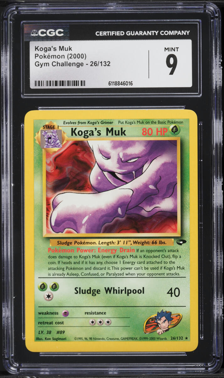 2000 Pokemon Gym Challenge Koga's Muk #26 CGC 9 MINT