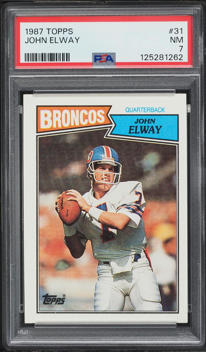 1987 Topps Football John Elway #31 PSA 7 NRMT