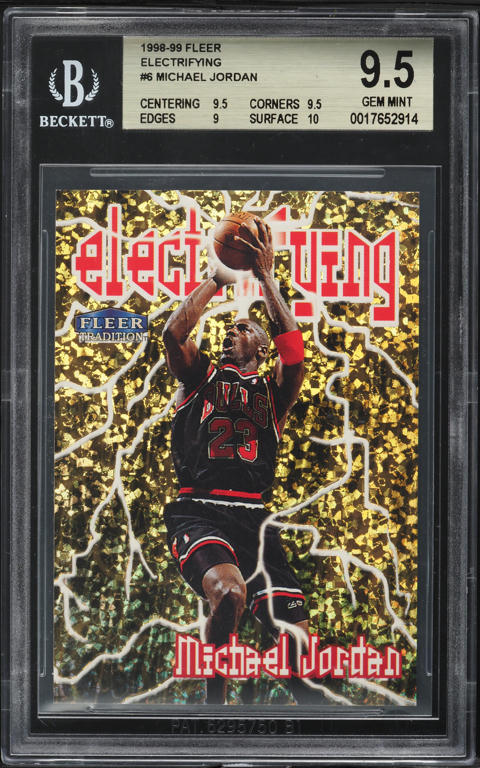 1998 UD Ionix MJ Hologrfx Michael Jordan #MJ4 BGS 9 MINT on