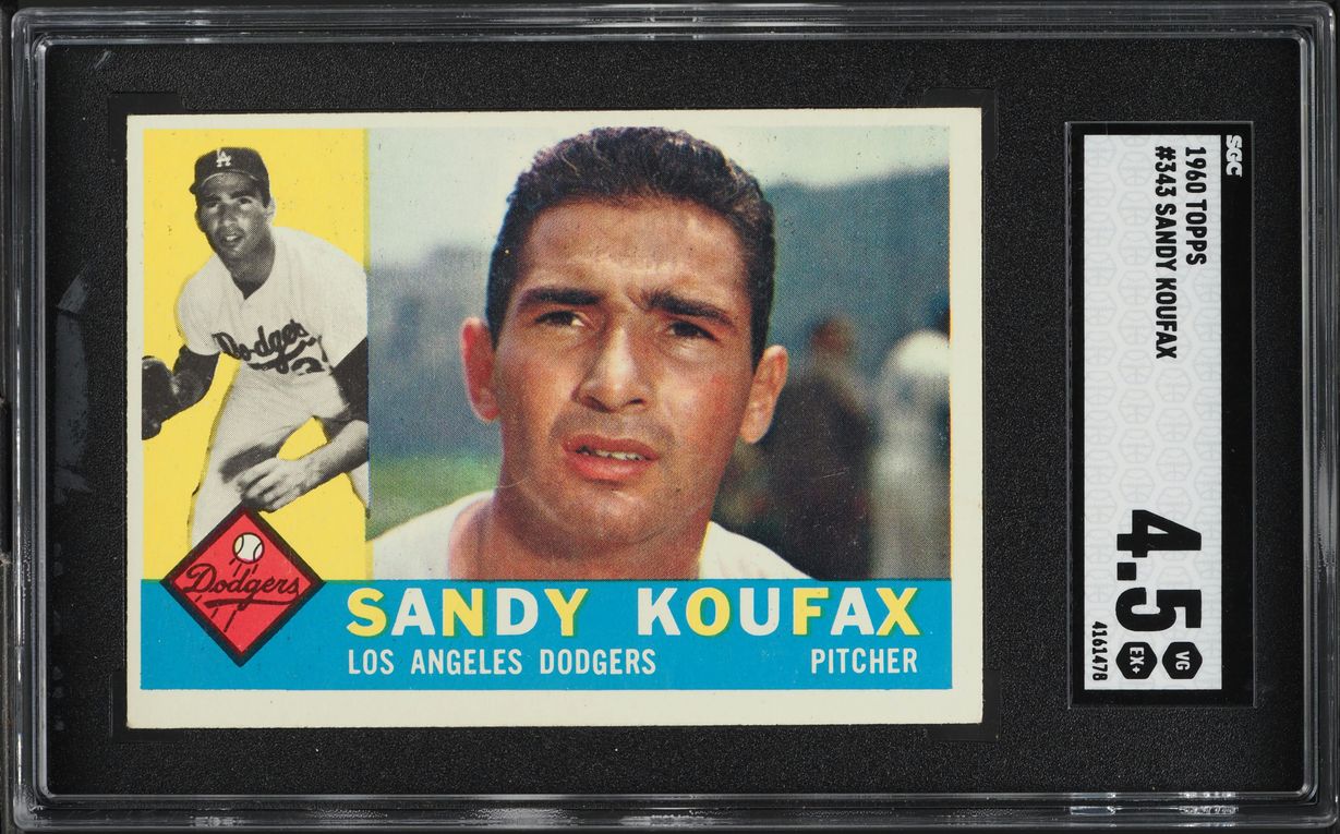1960 Topps Sandy Koufax #343 SGC 4.5 VGEX+