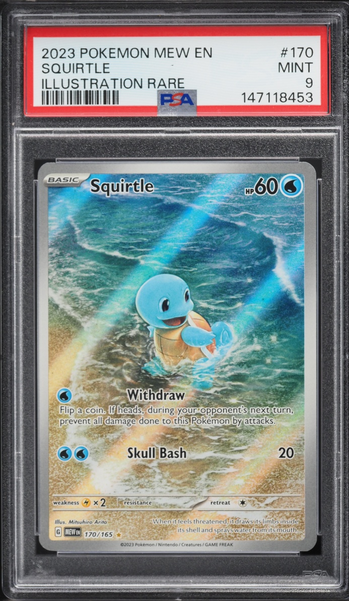 2023 Pokemon Scarlet & Violet 151 IR Squirtle #170 PSA 9 MINT