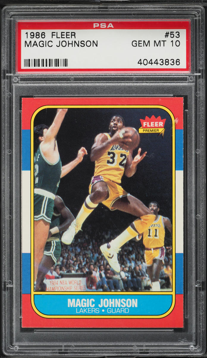 1986 Fleer Basketball Magic Johnson #53 PSA 10 GEM MINT on