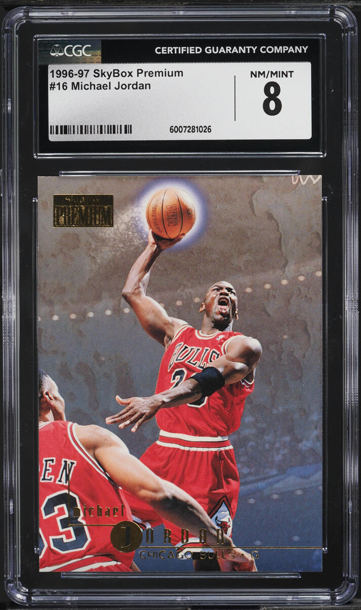 1996 Skybox Premium Michael Jordan #16 CGC 8 NM-MT