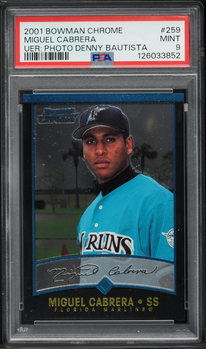 2001 Bowman Chrome Miguel Cabrera ROOKIE #259 PSA 9 MINT